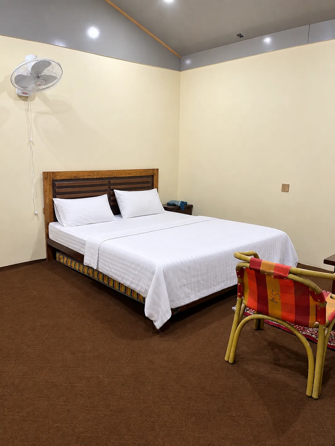 Warmly designed resort living space